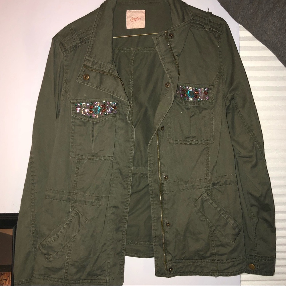 olive green jacket